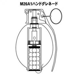 ボルケーノ BBハンドグレネード M26A1[レモン型](ガスチャージ式) [品切中.再生産待ち]
