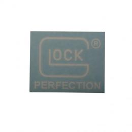 GLOCK PERFECTION カットアウトデカール (白文字 4×3-1/4インチ) [GLK-ADV-AS00060-GS]  [品切中.再生産待ち]