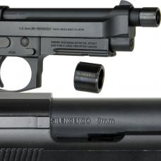 マルイ GBB M9A1用 SilencerCoアウターバレル [OB-TM60A]ブラック (14mm逆ネジ) [取寄]