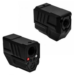 【Quadra S】 コンペンセイター型レインボー マズルフラッシュトレーサー /14mm逆ネジ対応 [取寄]