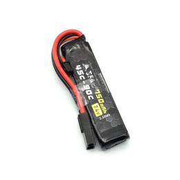 Li-Poバッテリー 7.4V 750mAh スーパーショートスリム (45C-90C)  ミニコネクター [SA-B040M] [取寄]