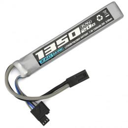 【G-Tech規格対応】 Li-Poバッテリー ZAC 7.4V 1350mAh ストックインタイプ(ミニコネクター)[ZAC252] [取寄]