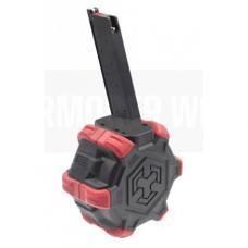 アダプティブドラムマガジン WE/マルイ M1911用 350連 ブラック/レッド [CYB-MAG-DRMG03] [取寄]