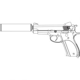 モデルガン : Mk.22 Mod0 【ハッシュパピー】 /ブラックヘビーウエイト [6月頃発売予定.単品予約]