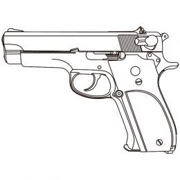 モデルガン : M39 X-PFCモデル /プラグリップ/ブラックヘビーウエイト [6月頃発売予定.単品予約]