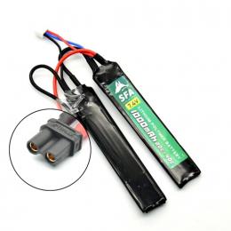 Li-Poバッテリー 7.4V 1000mAh 【Greenライン】ショートセパレート (20C-40C) XT30Uコネクター [SA-B037X3] [取寄]