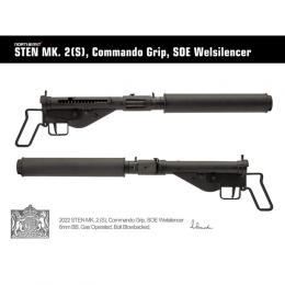 GBB ステン Mk2 (S) SOE サブマシンガンGBB (Commando Grip/SOE Welsilencer) [NEA-SMG-012] [取寄]
