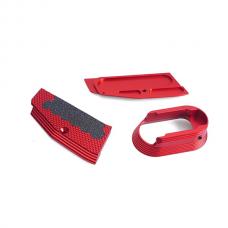 ASG/KJW GBB  CZ SHADOW2用 アルミ ショートグリップ& マグウェルセット [KW-KU-GBSD2028] レッド [取寄]