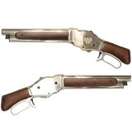 ガスガン ウィンチェスターM1887ショットガン ワイルドカード(10インチバレル) リアルウッド/シルバー  [STGS07SSV] [取寄]