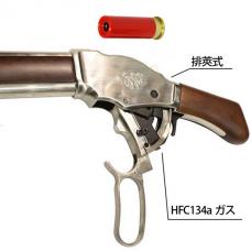 ガスガン ウィンチェスターM1887ショットガン ワイルドカード(10インチバレル) リアルウッド/シルバー  [STGS07SSV] [取寄]