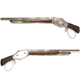 ガスガン ウィンチェスターM1887ショットガン ソウドオフ【ワイドレバー】 リアルウッド/シルバー [STGS07MWSV] [3月再販.単品予約]