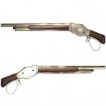 ガスガン ウィンチェスターM1887ショットガン ソウドオフ【ワイドレバー】 リアルウッド/シルバー [STGS07MWSV] [3月再販.単品予約]