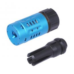 Dead Airタイプ Pyro エンハンスド マズルブレイクセット 14mm逆ネジ トレーニングブルー [KW-KU-349-BU] [取寄]