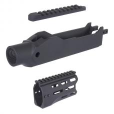 KJワークス KC02(10/22) GBB 用 X GBL KC02 タクティカルシャーシキット 4インチ DX ブラック [RGW-RV-003-V4-BK-DX] [取寄]