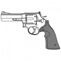 GAS-RV S&W M586 【DAVISラバー調グリップ仕様】 /エクセレントHW [8月頃発売.単品予約]