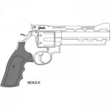 GAS-RV S&W M586 Power Custom 【HOGUEタイプ木製グリップ仕様】 /WディープブラックABS [8月頃発売.単品予約]