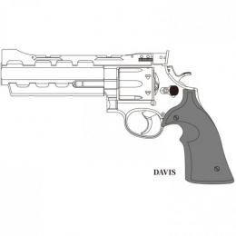 GAS-RV S&W M686 Power Custom 【DAVISラバー調グリップ仕様】 /シルバーABS [8月頃発売.単品予約]