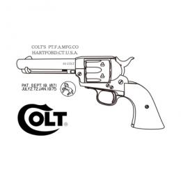 GAS-RV :  COLT SAA 45 1st Gen. Late 【シビリアン】4.75inch /エクセレントヘビーウェイト/パールプラグリップ [10月頃発売予定.単品予約]