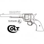 GAS-RV :  COLT SAA 45 1st Gen. Late 【キャバルリー】7.5inch /ブラススタイルヘビーウェイト/木製グリップ&真鍮調メッキパーツ [10月頃発売予定.単品予約]