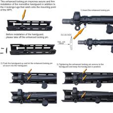 VFC MP5 GBB用 UTG PRO モノリシックタイプ M-LOKアルミハンドガード【Extended】 [4623] [取寄]