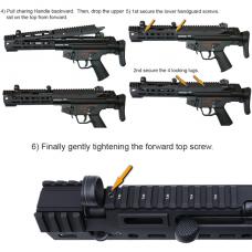 VFC MP5 GBB用 UTG PRO モノリシックタイプ M-LOKアルミハンドガード【Extended】 [4623] [取寄]