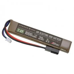 XPOWER R-SPEC 電動ガンバッテリー Li-Po 7.4V 1000mAh 20C 2S ミニタミヤコネクター [取寄]