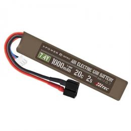 XPOWER R-SPEC 電動ガンバッテリー Li-Po 7.4V 1000mAh 20C 2S T型ディーンズコネクター [取寄]