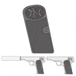 マルシン モデルガン M1910対応 ローズウッド製ハーフチェッカー木製グリップ [5月頃入荷予定.単品予約] ※先着順