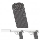 マルシン モデルガン M1910対応 ローズウッド製ハーフチェッカー木製グリップ [5月頃入荷予定.単品予約] ※先着順