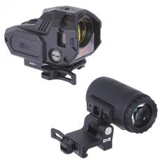 MEPROLIGHT MEPRO M22 PRO タイプ 1X28 集光ドットサイト ファイバーレッド & MEPRO MMX3 タイプ マグニファイア セット [AO-SC020] [取寄]