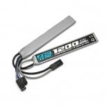 【G-Tech規格対応】 Li-Poバッテリー ZAC 7.4V 1200mAh SOPMOD対応 サドルパック (ミニコネクター)[ZAC256]
