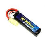 リチウムポリマーバッテリー 7.4V680mAh 30C-60C ウルトラショートスリム ミニコネクタ (約70x18x14.5mm) [SA-B050M] [取寄]