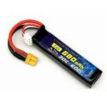 リチウムポリマーバッテリー 7.4V680mAh 30C-60C ウルトラショートスリム XT30Uコネクタ (約70x18x14.5mm) [SA-B050X3] [取寄]