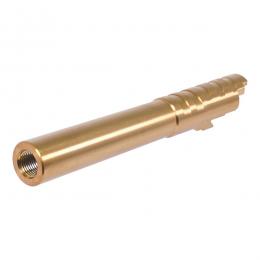 マルイ GBB ハイキャパ5.1用 INFINITY SVP 45ACPタイプ 5.1インチステンレス アウターバレル [KW-KU-GB-608] GOLD:ゴールド [取寄]