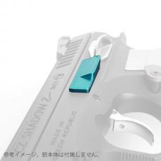 ASG/KJW GBB CZ SHADOW2、TS2用 アルミニウム SHADOW2 TARGETタイプスライドストップ  [KW-KU-GBSD2037] LBU:ライトブルー [取寄]