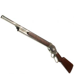 ガスガン : ウィンチェスターM1887ショットガン(フルサイズ) リアルウッド/シルバー  [STGS07LSV]  [7月末入荷予定.単品予約]