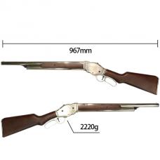 ガスガン : ウィンチェスターM1887ショットガン(フルサイズ) リアルウッド/シルバー  [STGS07LSV]  [7月末入荷予定.単品予約]