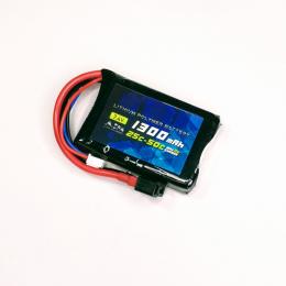 Li-Poバッテリー 7.4V 1300mAh PEQ (25C-50C)  T字コネクター [SA-B020T] [取寄]