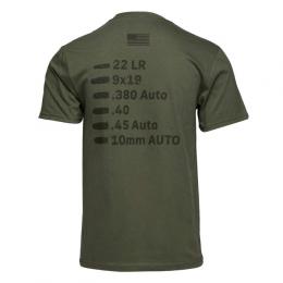 グロックキャリバーTシャツ ミリタリーグリーン (Men's US size M) [GLK-APL-AP96157] [取寄] ※キャンセル不可