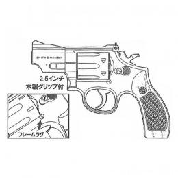 モデルガン : S&W M19-2.5インチ(ナチュラルHW/木製グリップ) [取寄]