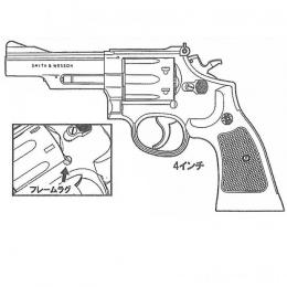 モデルガン : S&W M19-4インチ(ナチュラルHW/プラグリップ) [品切中.再生産待ち]