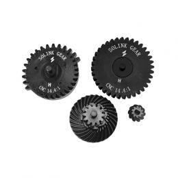 電動ガン用ヘリカルギアセット/14.4:1 (ヘリカルベベル/ピニオン) 強化スチールCNC [SLK-GEAR-144-H-Nhollow] [6月入荷予定.単品予約]