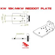 KIZUNA WORKS PL-15K/MPL-1用 スティールデュアルドットサイトマウント&ハイフロントサイトセット [KW-P0047] [取寄]