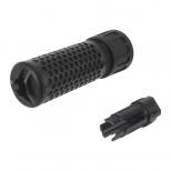 KACタイプ QDC CQB ダミーサプレッサー&ハイダー(14mm逆ネジ) ブラック [EC-SIL-MP134] [取寄]