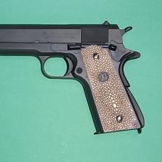 M1911用【刀グリップ】鮫皮巻き風 【刀紋目貫】[取寄]