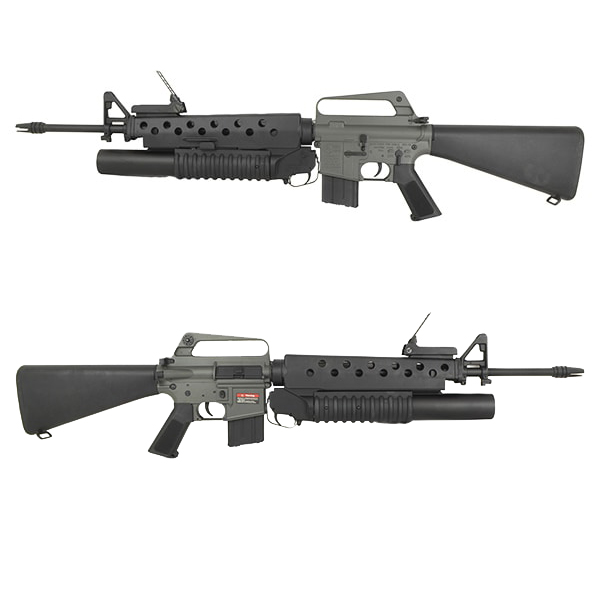 L.A.ホビーショップ / 電動ガン : M16A1パーカーライズ with M203グレネードランチャー(電子トリガー搭載) [EC-703E] [品 切中.輸入待ち]