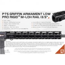 Griffin armament LowPro RIGID M-LOK レイルハンドガード/13.5in (BK) [GA026490307] [品切中.再生産待ち]