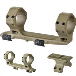20mmレール/34mm径スコープ用 Reptilia AUSタイプスコープマウント(ACROドットサイトマウント付属) [ASSM-FDES] FDEカラー [9月下旬再入荷予定.単品予約]
