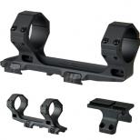 20mmレール/34mm径スコープ用 Reptilia AUSタイプスコープマウント(ACROドットサイトマウント付属) [ASSM-BLKS] ブラック [取寄]