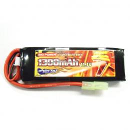 リチウムポリマーバッテリー[BIG POWER] 11.1V 1300mAh ミニSサイズ (30.5x93.3x16.5mm) [GB-0029M] [取寄]